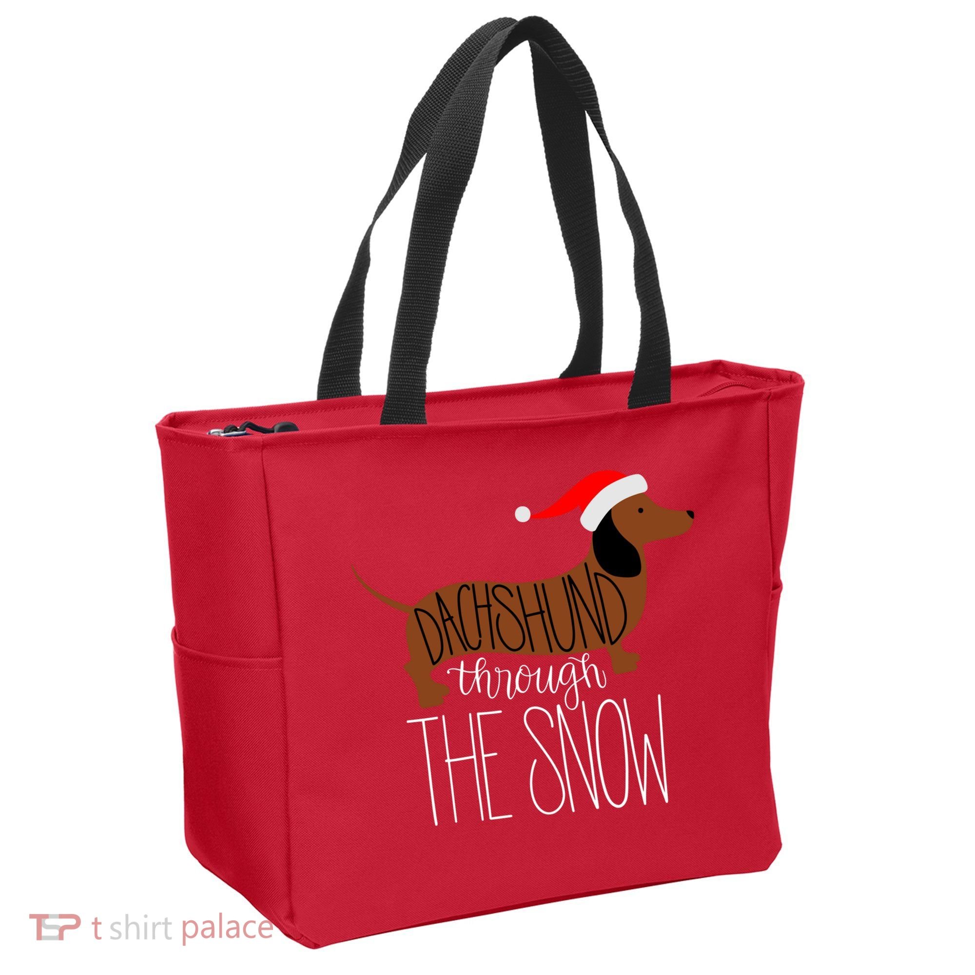 Dachshund Through The Snow Tote Bag