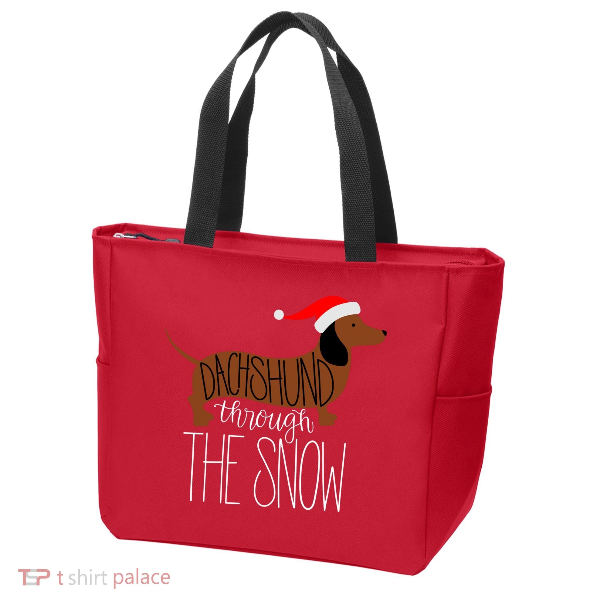 Dachshund Through The Snow Tote Bag