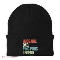 Dad Table Tennis Husband Ping Pong Father Pingpong Funny Gift Beanie thumb 0