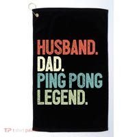 Dad Table Tennis Husband Ping Pong Father Pingpong Funny Gift Golf Towel thumb 0