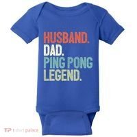 Dad Table Tennis Husband Ping Pong Father Pingpong Funny Gift Baby Bodysuit thumb 0