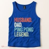 Dad Table Tennis Husband Ping Pong Father Pingpong Funny Gift Tank Top thumb 2