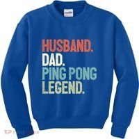 Dad Table Tennis Husband Ping Pong Father Pingpong Funny Gift Kids Sweatshirt thumb 0