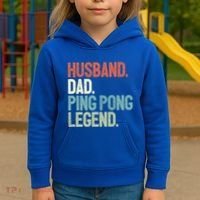Dad Table Tennis Husband Ping Pong Father Pingpong Funny Gift Kids Hoodie thumb 3