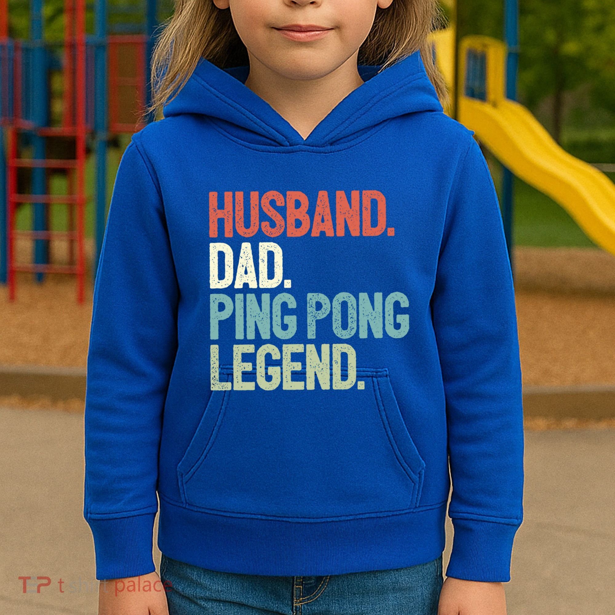 Dad Table Tennis Husband Ping Pong Father Pingpong Funny Gift Kids Hoodie