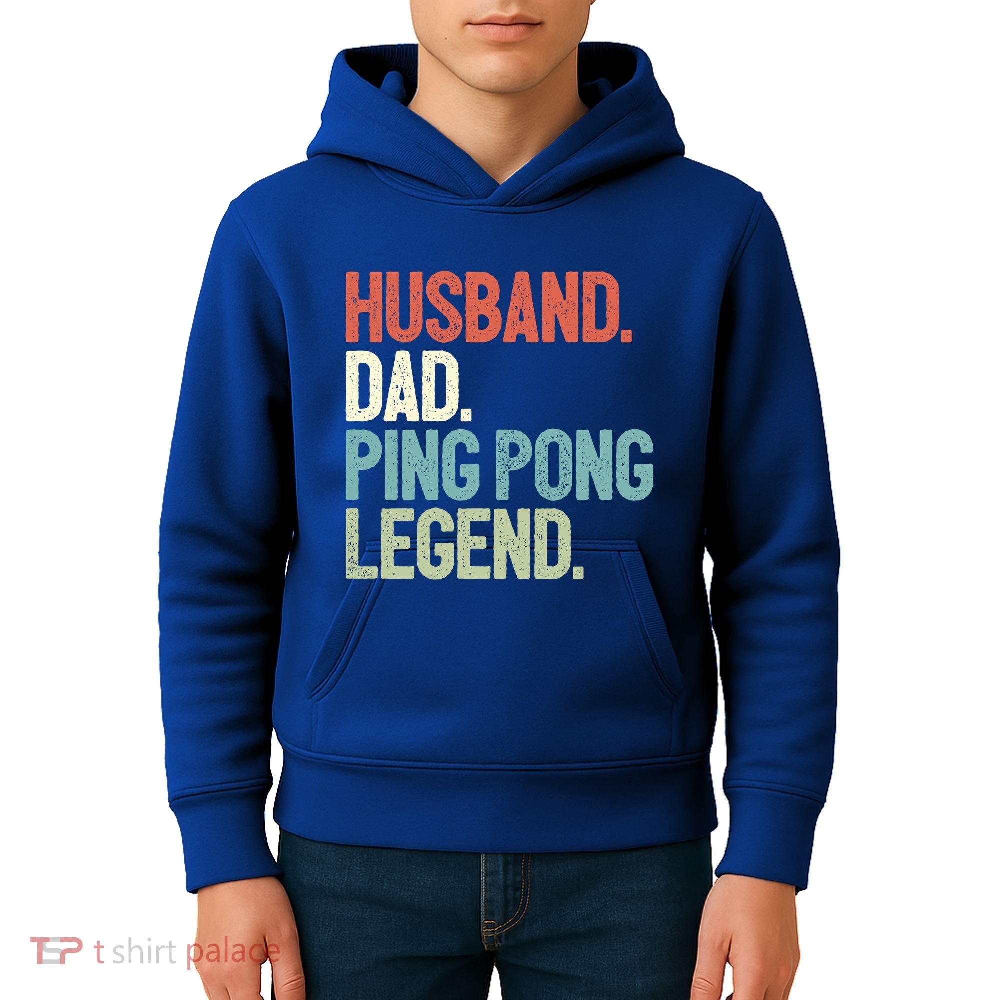 Dad Table Tennis Husband Ping Pong Father Pingpong Funny Gift Kids Hoodie