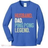 Dad Table Tennis Husband Ping Pong Father Pingpong Funny Gift Kids Long Sleeve Shirt thumb 0