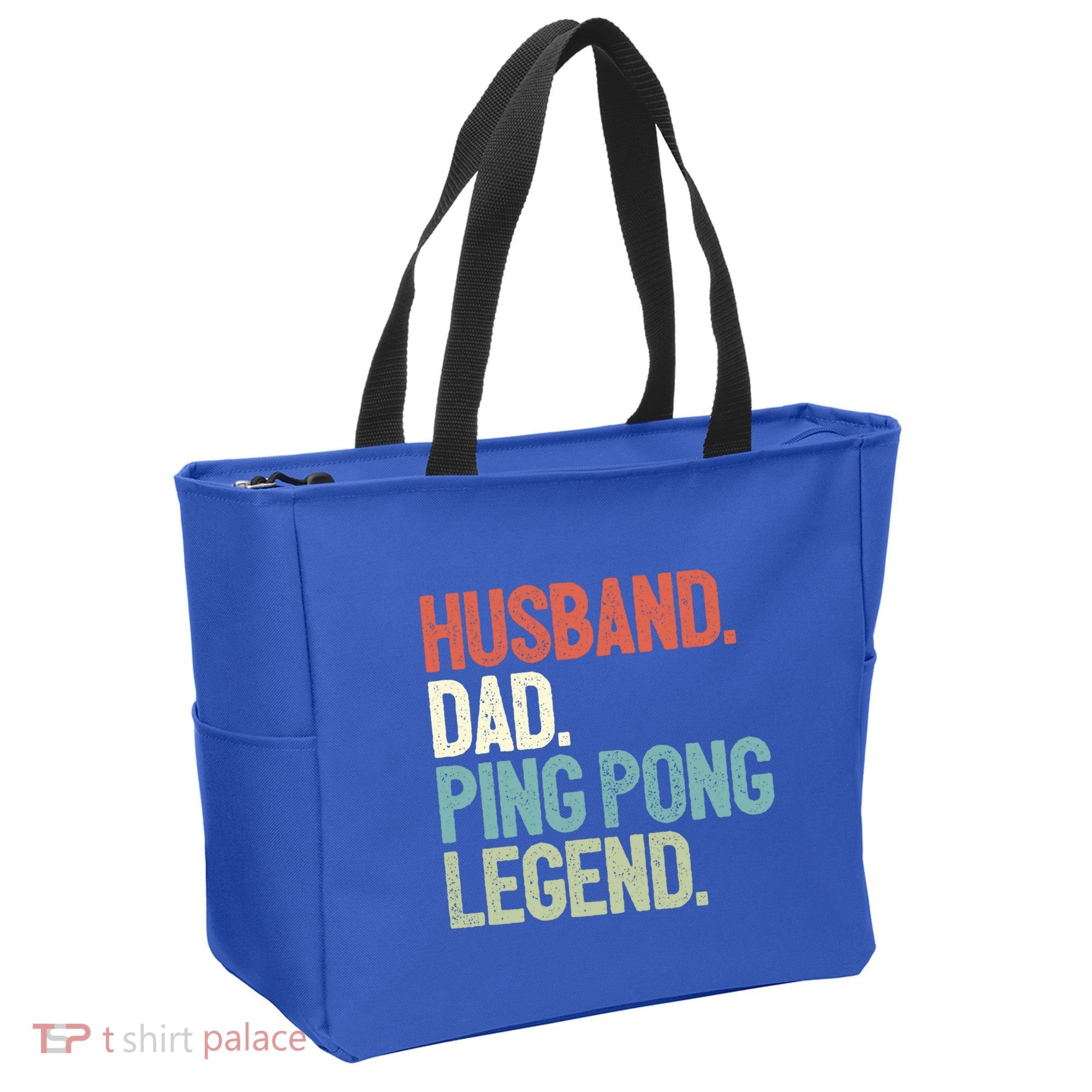 Dad Table Tennis Husband Ping Pong Father Pingpong Funny Gift Tote Bag