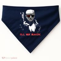 Donald Trump Terminator I'll Be Back 2024 Hilarious USA-Made Doggie Bandana thumb 0