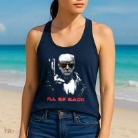 Donald Trump Terminator I'll Be Back 2024 Hilarious Women's Tank Top thumb 2