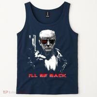 Donald Trump Terminator I'll Be Back 2024 Hilarious Tank Top thumb 2
