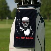 Donald Trump Terminator I'll Be Back 2024 Hilarious Golf Towel thumb 2