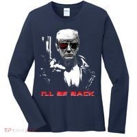 Donald Trump Terminator I'll Be Back 2024 Hilarious Women's Long Sleeve Shirt thumb 0
