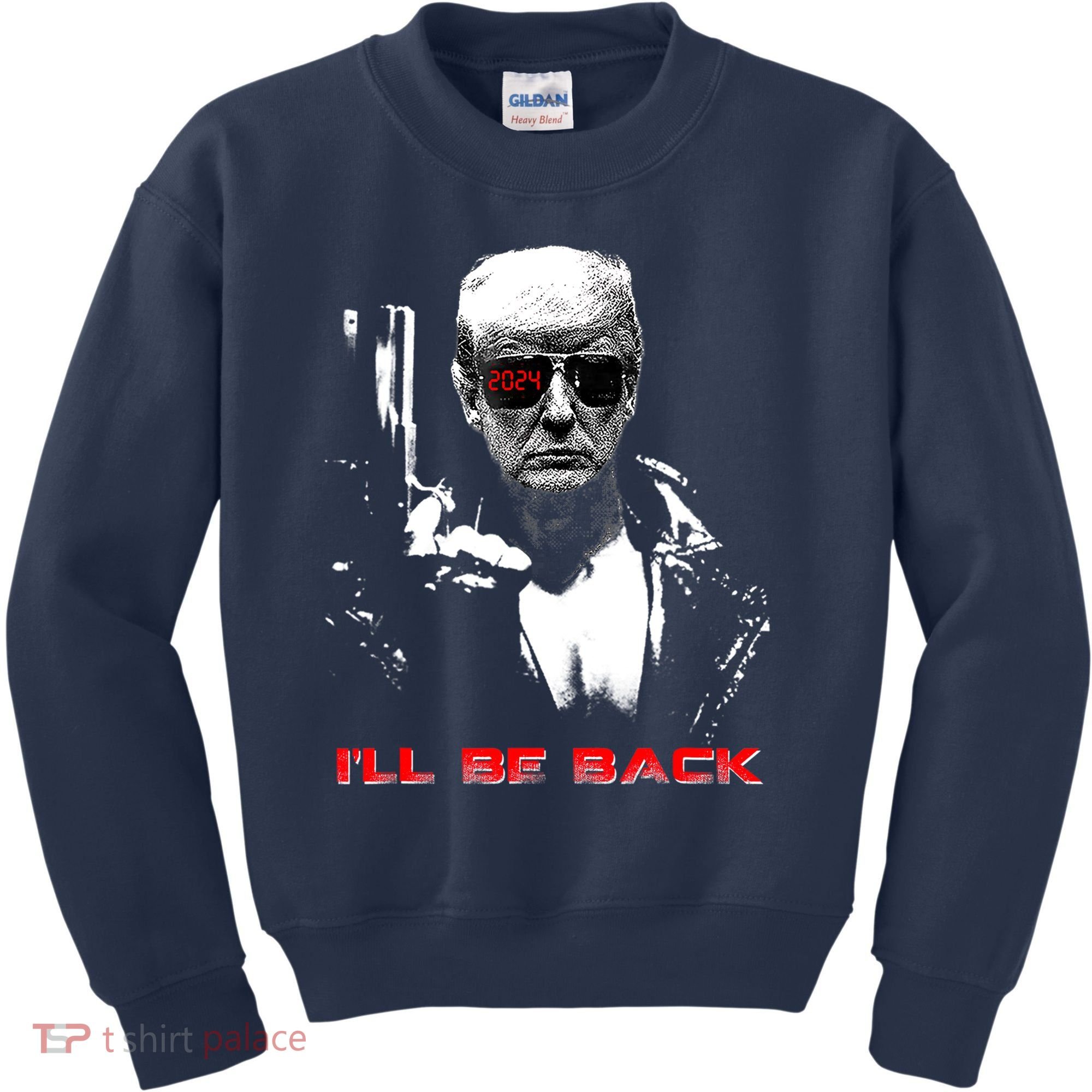 Donald Trump Terminator I'll Be Back 2024 Hilarious Kids Sweatshirt