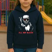 Donald Trump Terminator I'll Be Back 2024 Hilarious Kids Hoodie thumb 3