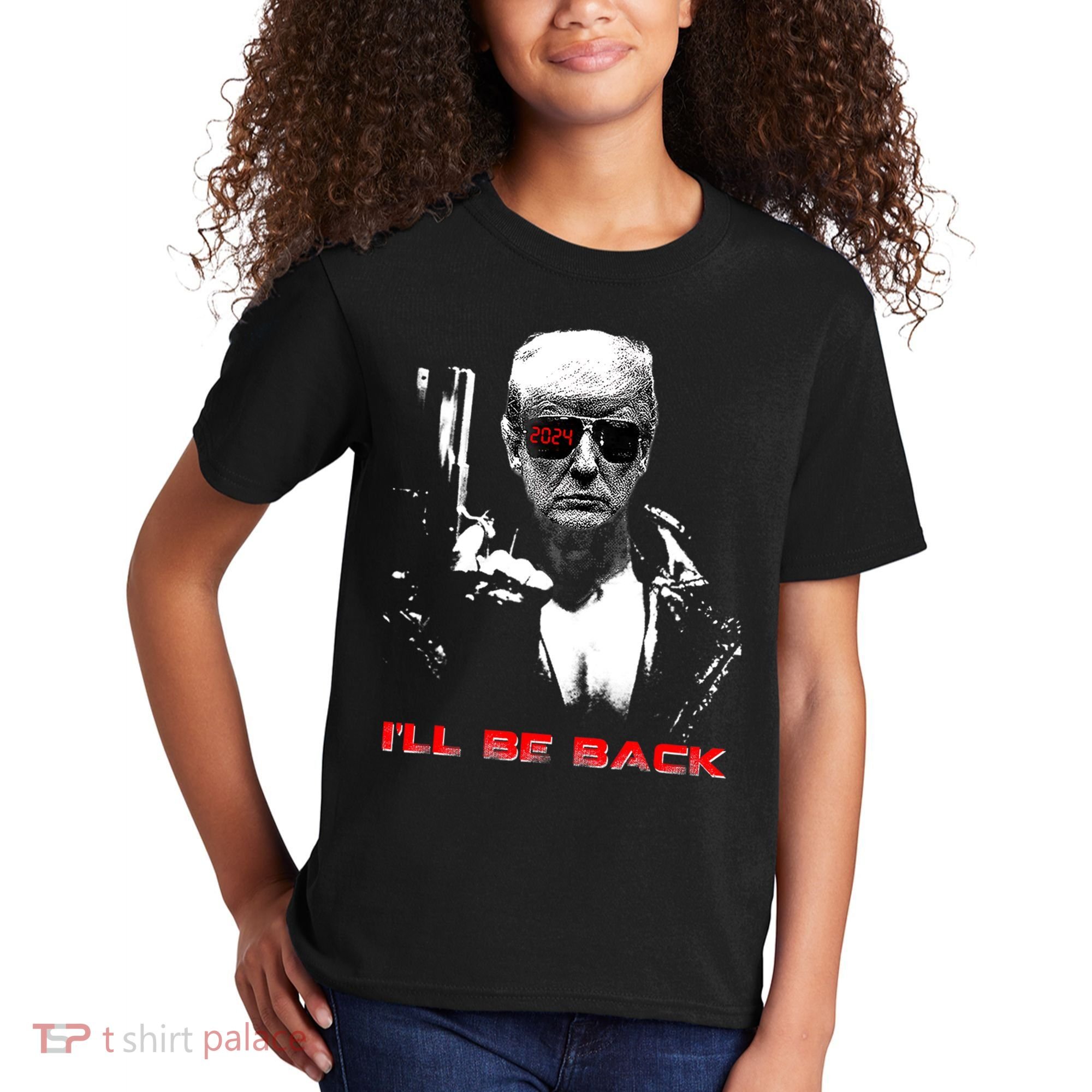 Donald Trump Terminator I'll Be Back 2024 Hilarious Kids T-Shirt