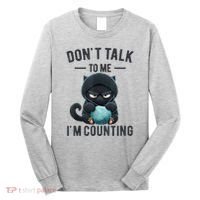 Don't Talk To Me I'm Counting Cat Knits Hand Knitting Funny Long Sleeve Shirt thumb 0