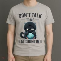 Don't Talk To Me I'm Counting Cat Knits Hand Knitting Funny T-Shirt thumb 3