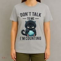 Don't Talk To Me I'm Counting Cat Knits Hand Knitting Funny T-Shirt thumb 4