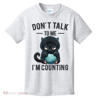 Don't Talk To Me I'm Counting Cat Knits Hand Knitting Funny Kids T-Shirt