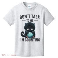 Don't Talk To Me I'm Counting Cat Knits Hand Knitting Funny Kids T-Shirt thumb 0