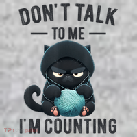 Don't Talk To Me I'm Counting Cat Knits Hand Knitting Funny Kids T-Shirt thumb 2