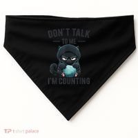 Don't Talk To Me I'm Counting Cat Knits Hand Knitting Funny USA-Made Doggie Bandana thumb 0