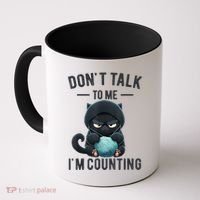 Don't Talk To Me I'm Counting Cat Knits Hand Knitting Funny Coffee Mug thumb 0