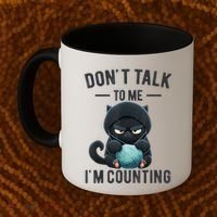 Don't Talk To Me I'm Counting Cat Knits Hand Knitting Funny Coffee Mug thumb 2