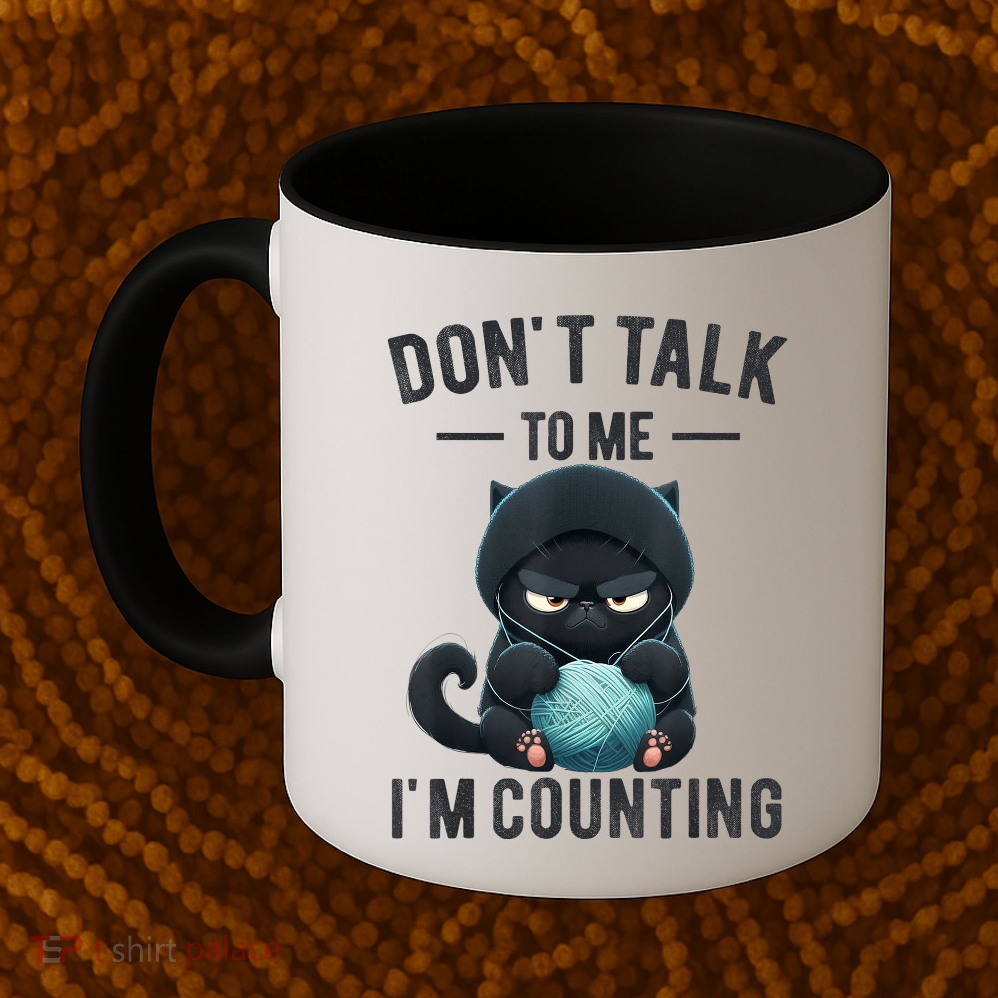 Don't Talk To Me I'm Counting Cat Knits Hand Knitting Funny Coffee Mug