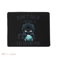 Don't Talk To Me I'm Counting Cat Knits Hand Knitting Funny Mousepad thumb 0