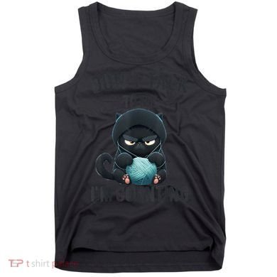 Don't Talk To Me I'm Counting Cat Knits Hand Knitting Funny Tank Top
