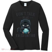 Don't Talk To Me I'm Counting Cat Knits Hand Knitting Funny Women's Long Sleeve Shirt thumb 0