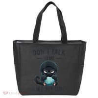 Don't Talk To Me I'm Counting Cat Knits Hand Knitting Funny Tote Bag thumb 0