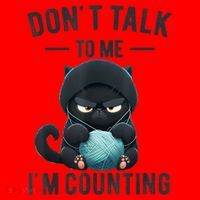 Don't Talk To Me I'm Counting Cat Knits Hand Knitting Funny Santa Hat thumb 1