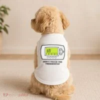 Don’t Touch The Thermostat Funny Doggie Tank thumb 2