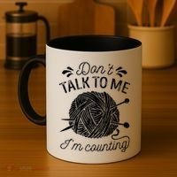 Don't Talk To Me I'm Counting Knitting Lover Knitters Gift Coffee Mug thumb 4