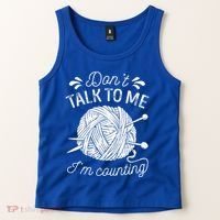 Don't Talk To Me I'm Counting Knitting Lover Knitters Gift Tank Top thumb 2