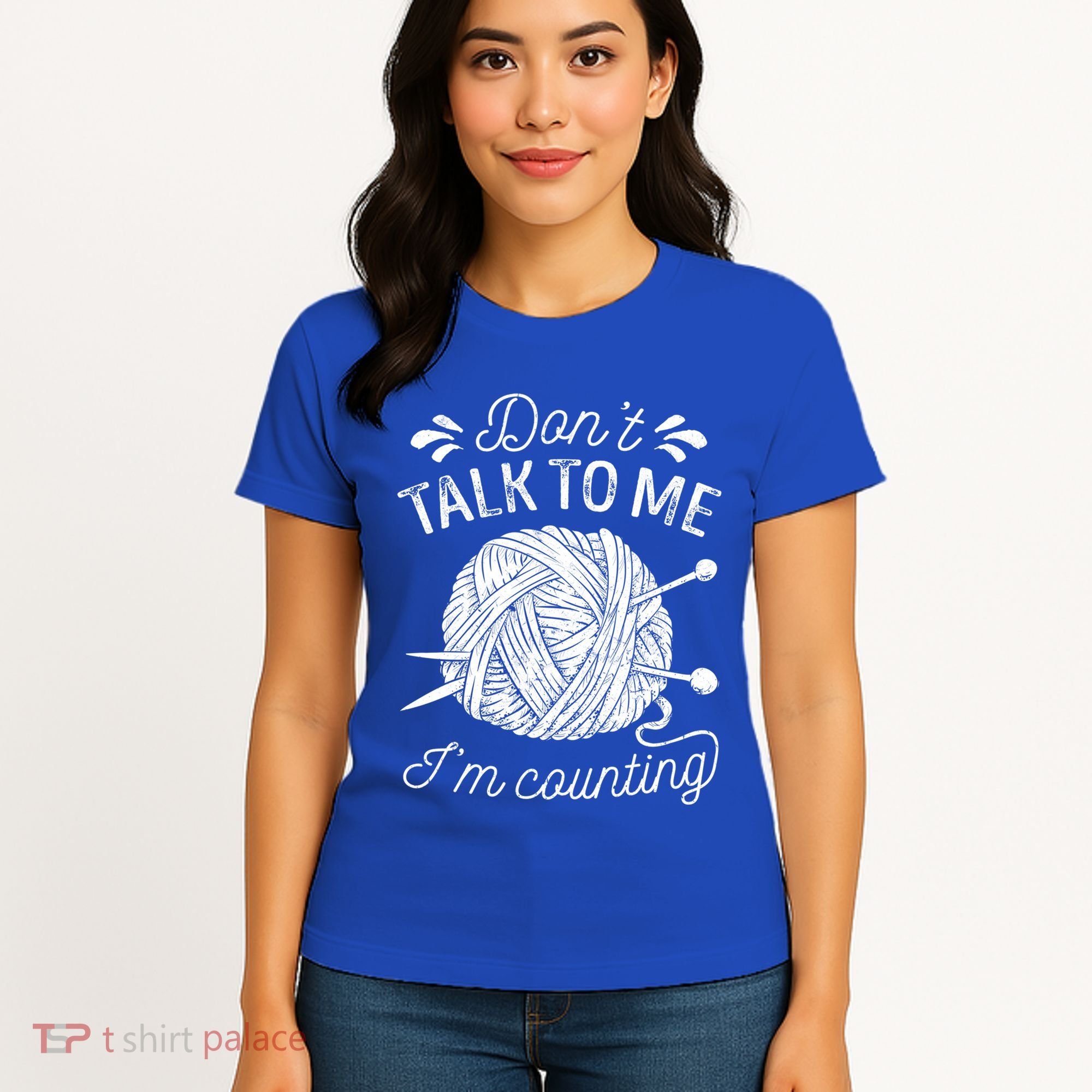 Don't Talk To Me I'm Counting Knitting Lover Knitters Gift Women's T-Shirt