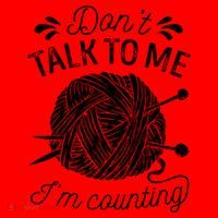 Don't Talk To Me I'm Counting Knitting Lover Knitters Gift Santa Hat thumb 1