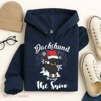 Daschund Through The Snow For Lovers Hoodie thumb 4