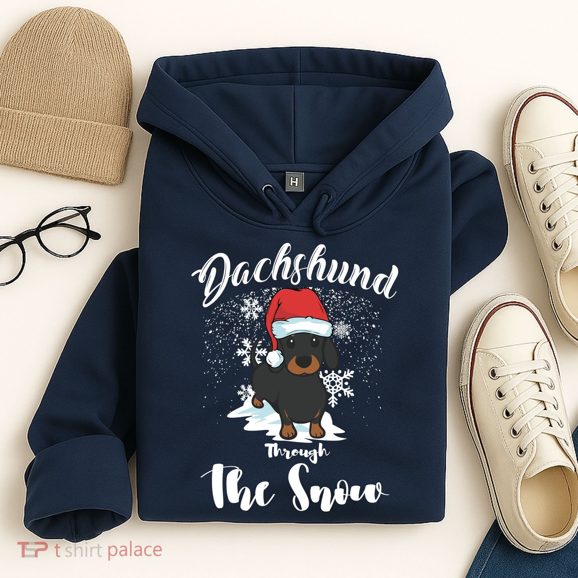 Daschund Through The Snow For Lovers Hoodie