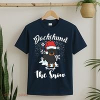Daschund Through The Snow For Lovers T-Shirt thumb 2