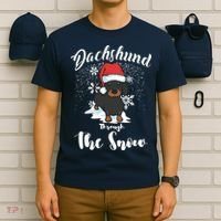 Daschund Through The Snow For Lovers T-Shirt thumb 6