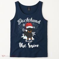Daschund Through The Snow For Lovers Tank Top thumb 2