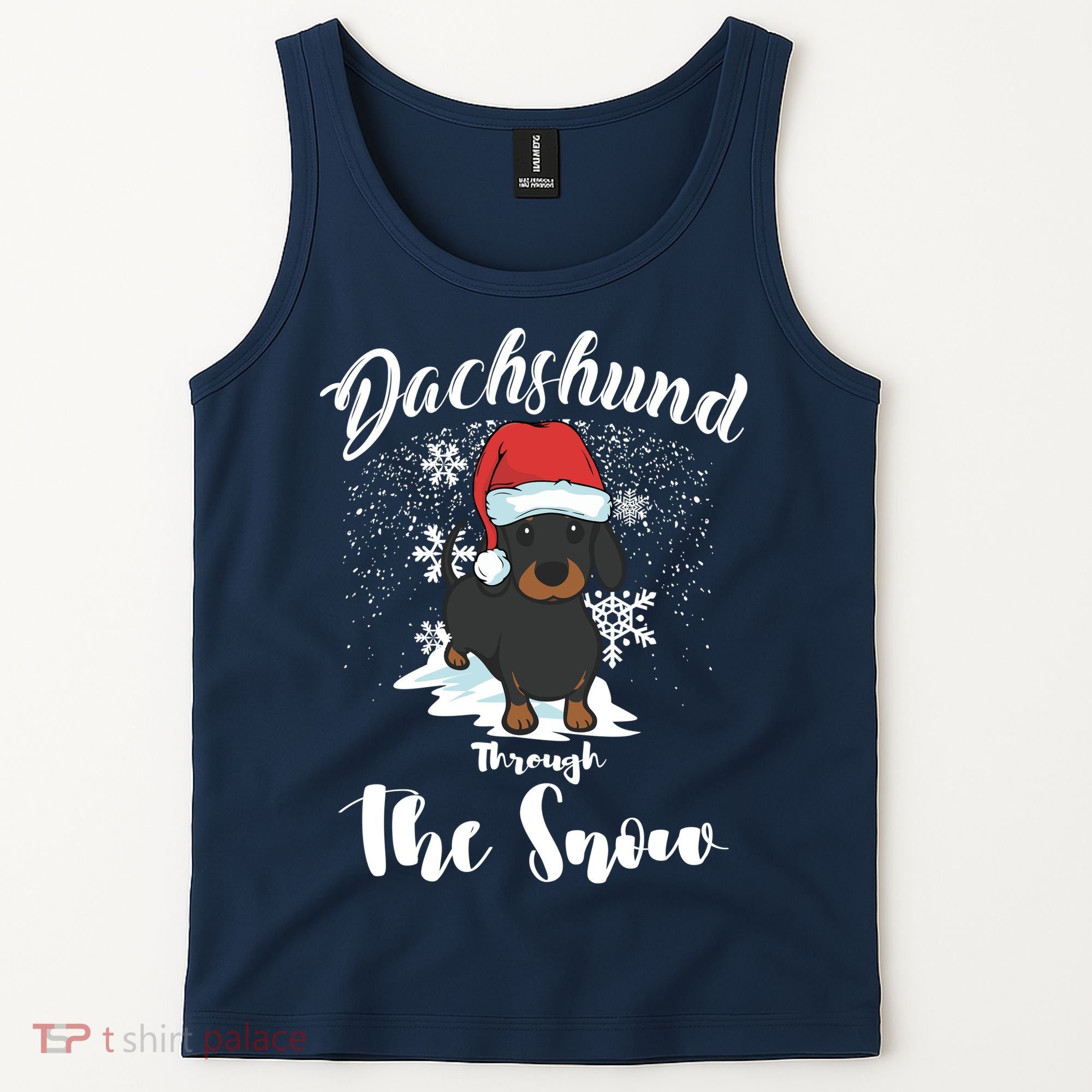 Daschund Through The Snow For Lovers Tank Top