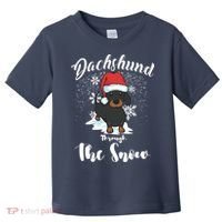 Daschund Through The Snow For Lovers Toddler T-Shirt thumb 0