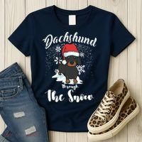 Daschund Through The Snow For Lovers Women's T-Shirt thumb 3