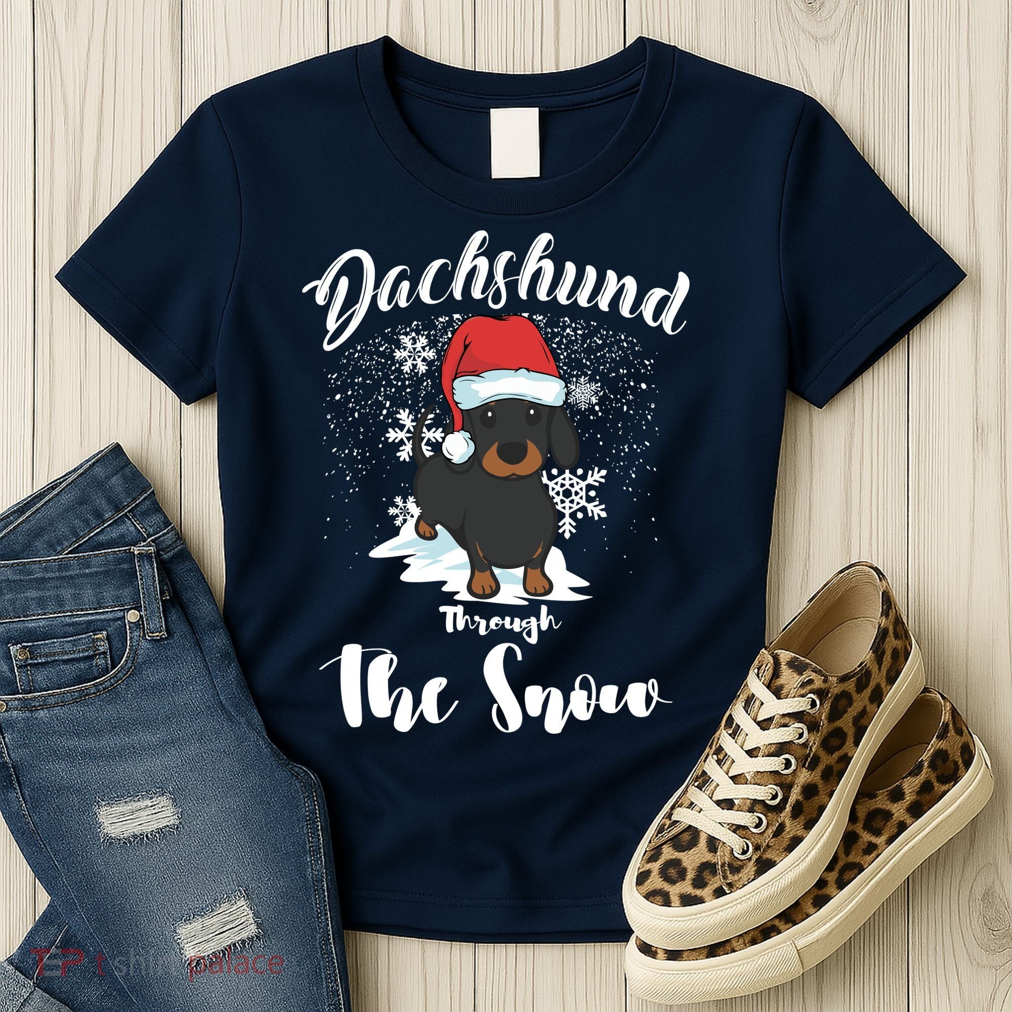 Daschund Through The Snow For Lovers Women's T-Shirt