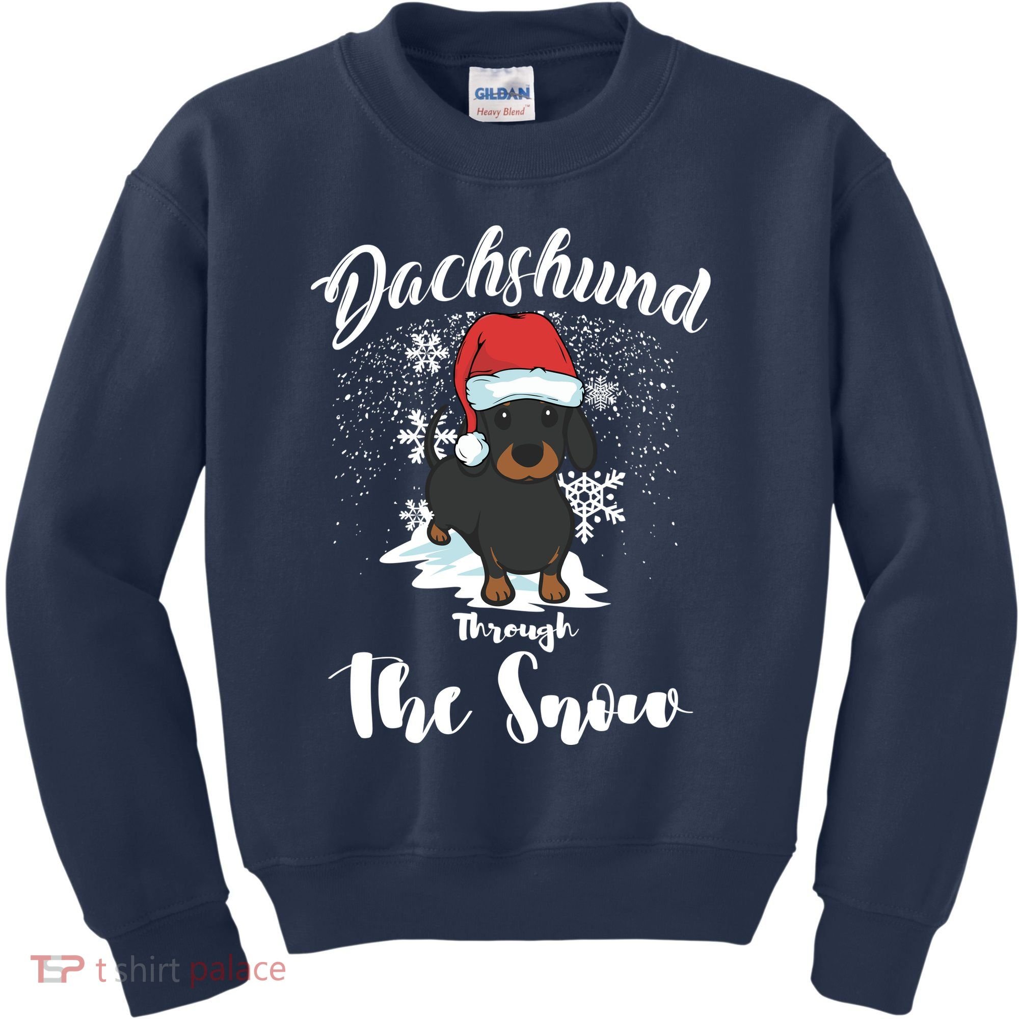 Daschund Through The Snow For Lovers Kids Sweatshirt